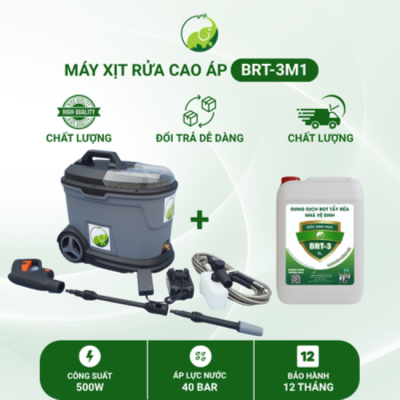 Máy xịt rửa cao áp BRT-3KD làm sạch nhà vệ sinh